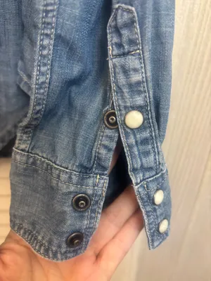 American Eagle Denim Shirt with Pearl Snaps thumbnail 7