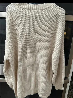 American Eagle Outfitters Cream Cable Knit Sweater thumbnail 3
