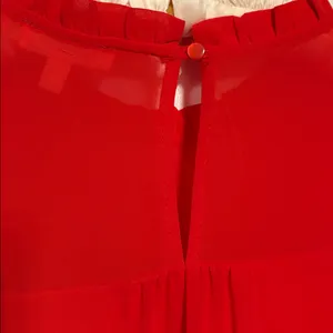 Monteau Vibrant Valentine’s Red Ruffle Sleeve Blouse thumbnail 8