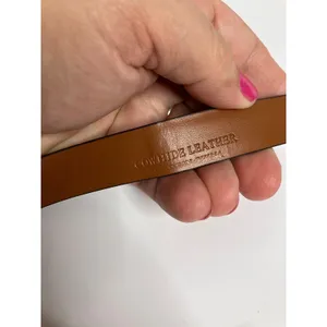 Lauren Ralph Lauren Belt Womens L Brown Excellent Skinny Leather Tortoise Buckle thumbnail 4