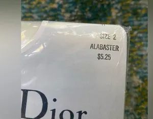 Christian Dior Vintage alabaster control top ultra sheer sandalfoot pantyhose thumbnail 3