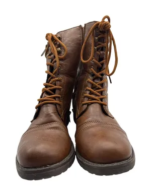 Red Circle Mid Calf combat boots‎ Women's Size 7 thumbnail 1