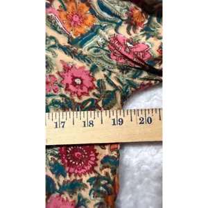 Natural Life Women XL Floral Boho Peasant Blouse V-Neck Long Sleeve Rayon Top thumbnail 6