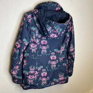 Burton Living Lining Snowboard Jacket Womens Small Navy Blue Pink‎ Floral Hooded thumbnail 4