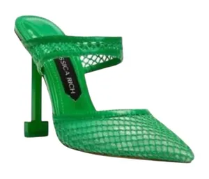 Jessica Rich Green Fish Net Slip-on Pump Shoes(Size 38) thumbnail 1
