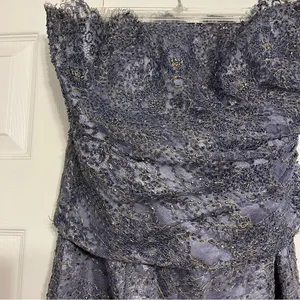 Jovani Purple & Gold Embellished Strapless Dress thumbnail 5