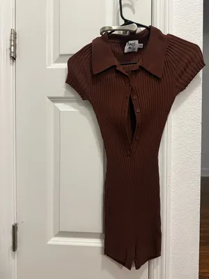 Princess Polly Downtown Romper Chocolate thumbnail 2
