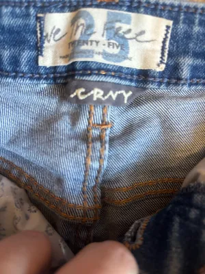 Free People We The Free CRVY Vintage High-Rise Shorts Size 25 thumbnail 7