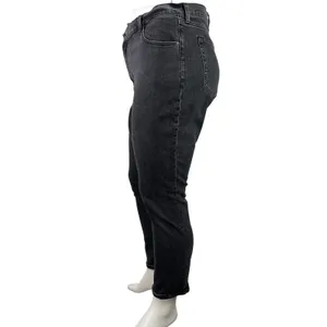 Abercrombie & Fitch The 90s Slim Straight High Rise Black Denim Jeans Size 34 thumbnail 2