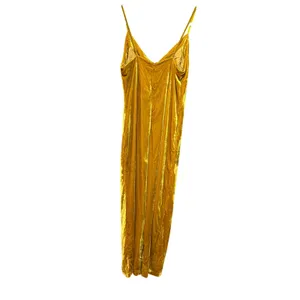ASTR the Label Hey Hey Hey Jumpsuit in Gold / Mustard Yellow Velour (no belt) Sm thumbnail 3