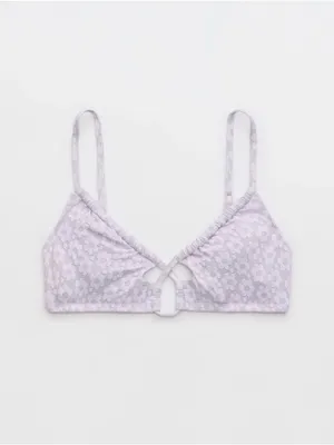 aerie Lavender Floral Lace Bikini Top thumbnail 2