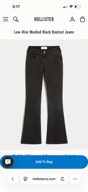 hollister black low rise bootcut jeans thumbnail 3