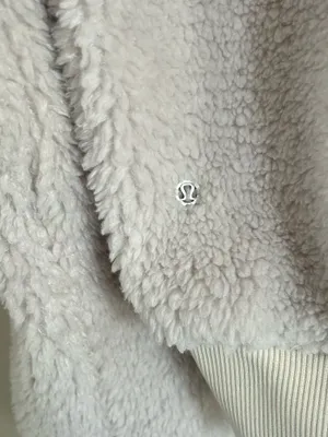 Lululemon Size 10 Oh So Sherpa Half Zip Soft Fleece Hoodie White Pullover thumbnail 3