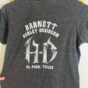 Harley Davidson Barnett El Paso Texas Graphic Tee Small Grey Vintage 00s thumbnail 7