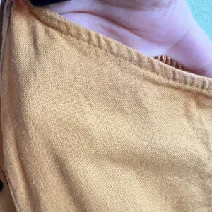 Mustard Yellow Linen Jumpsuit Vintage Inspired Boho‎ Minimalist Wide Leg Small thumbnail 6