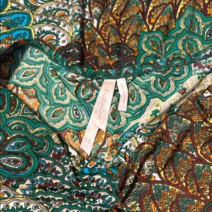 Cristinalove Teal & Green Patterned V-Neck Maxi Dress thumbnail 4