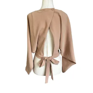 Windsor Pinkish Brown Open Back Tie Bow Blouse Women's Size Medium | 36-34 thumbnail 2