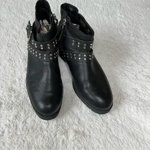 Hush Puppies Black Studded Ankle Boots thumbnail 2