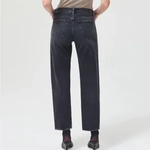 Agolde Wyman Low Rise Vintage Straight‎ Jeans in Paradox black wash size 31 thumbnail 2
