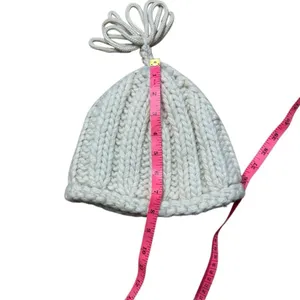 Y2K Vintage Gap Chunky Knot Wool Beanie with too tassel cream S / M thumbnail 2