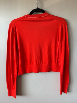 Outdoor Voices NWOT Women’s 100% Cotton Red Button Down Cardigan Size‎ Small thumbnail 10
