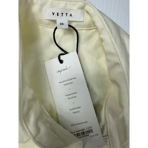 Vetta Sleeveless Button Down‎ Shirt Ivory Collared Top XS thumbnail 2
