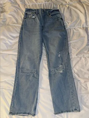 Abercrombie & Fitch Ankle Straight Ultra High Rise Curve Love Jeans 26/2S thumbnail 1