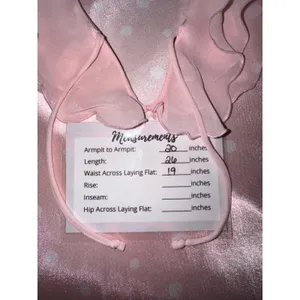 Oscar de la Renta Pink Label Polka Dot Satin‎ Ruffle V-Neck Y2K Top Pink Medium thumbnail 5