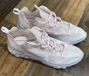 Nike React Element 55 Pale‎ Pink White Running Shoes size 11 woman’s sneakers thumbnail 2