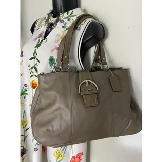 COACH Medium/ Large Leather Brown Shoulder Bag thumbnail 7