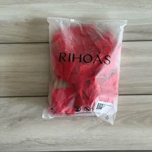 RIHOAS The Red Boat Neck High Waisted Mini Dress Small Red NWT IN PACKAGE thumbnail 7