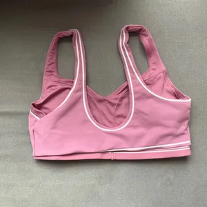 Alo Yoga Airbrush Heart Throb Bra Pink Wild Rose/White M thumbnail 5