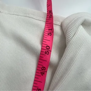 NWT‎ Abercrombie & Fitch form to flatter one shoulder ribbed maxi dress white M thumbnail 7