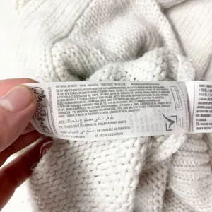Hollister Cropped Shaker Knit Sweater Women Size M White Cream Y2K Acrylic Blend thumbnail 11