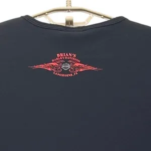 Harley‎ Davidson Y2k Motor Girl Baby Tee Black Large thumbnail 4