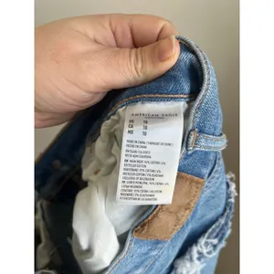 American Eagle‎ Distressed Denim Cutoff Shorts Sz 10 High Rise Frayed Hem Summer thumbnail 5
