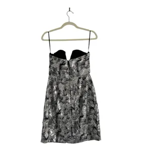 NBD Nina Strapless Silver Mini Dress Sz Medium Holiday Party thumbnail 4