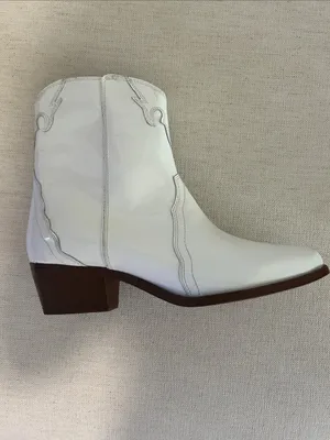 FREE PEOPLE New Frontier Western Boot, White, a size EU40/9.5-10, NWT FLAW thumbnail 7