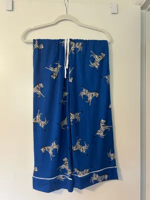 Room Service Cobalt Zebra Pajama Set Blue thumbnail 2