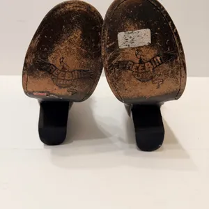 Freebird by Steven Lion Leather Braided Straps Ankle Booties Size 11 Distressed thumbnail 6