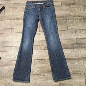 Citizens Of Humanity Margo Low Waist, Boot Cut Stretch Blue Jeans thumbnail 2