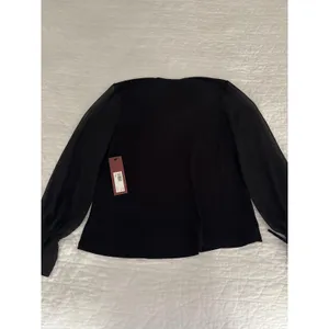 Love Scarlett Black Tie‎ Neck Long Sleeve Blouse - Womens Small thumbnail 8