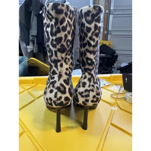 Steve Madden Vakay Boot In Leopard Velvet Women's Size 9 New Animal Print thumbnail 6