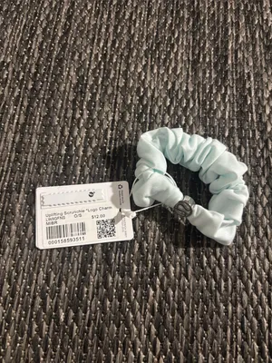 Lululemon Uplifting Scrunchie *Logo Charm NEW Mint Breeze thumbnail 2