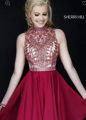 Sherri Hill Short Ruby Dress thumbnail 1