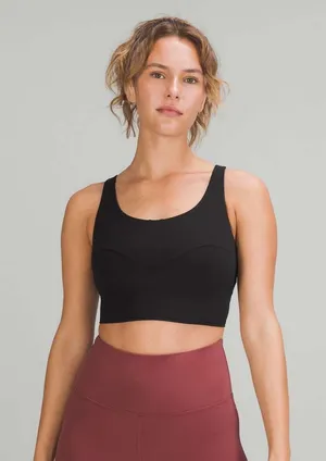 Lululemon Nulu Front-Darting Yoga Bra Light Support, B/C Cup Black Size 10 thumbnail 1