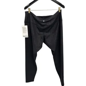 New NWT Lululemon Align Leggings 18 HR 28 Aqueous Emboss Black Women Yoga Stripe thumbnail 5