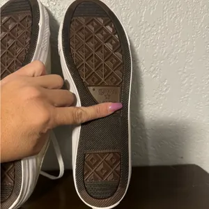 Converse Gold and White Women's Sneakers thumbnail 9
