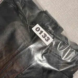 Vintage Mens Black Leather Biker Jacket XL Zip Front‎ Pockets Lined thumbnail 10