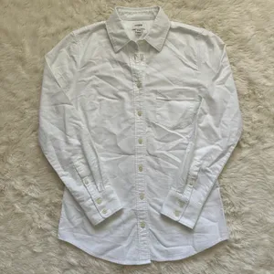 J. Crew Factory Top Petite Button-Up Oxford Shirt in Signature Fit White PXS NWT thumbnail 3